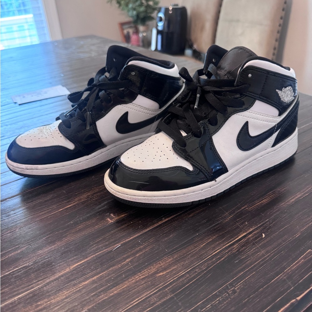 Black and White High-Top Sneakers